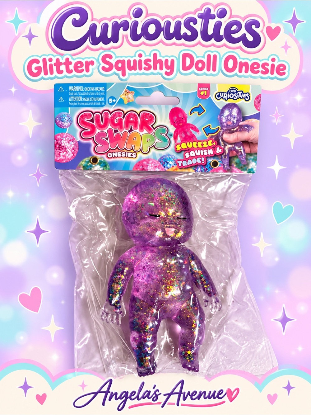 Glitter Squishy Doll Onesie Choose One NEW